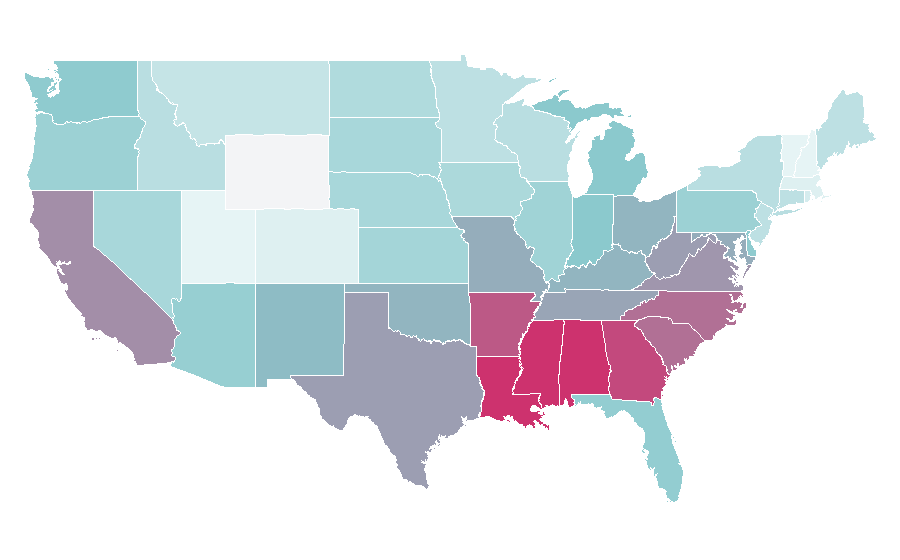 Affinity by region — Diagnosis, United States