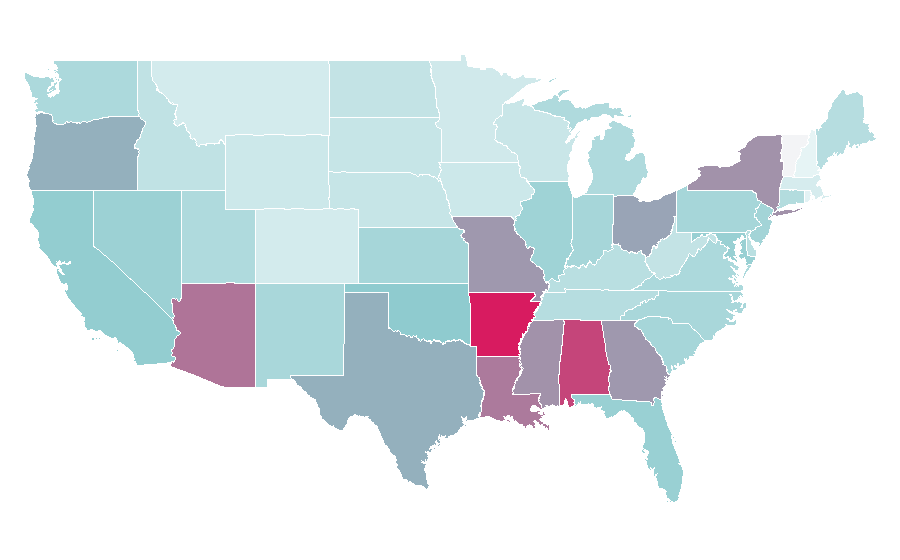 Affinität nach Region — Diamond, USA