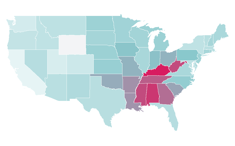 Affinity by region — Diamond Dallas Page, United States