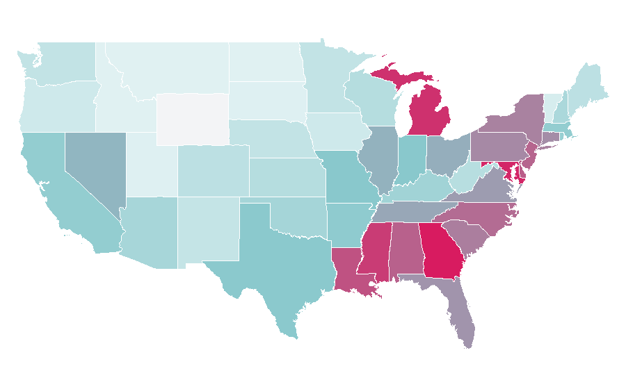 Affinity by region — Diana Ross, United States