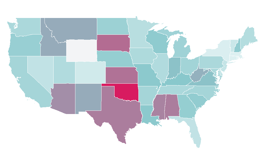 Affinity by region — Dictionary, United States