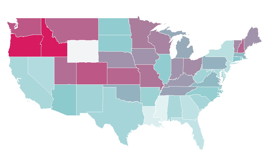 Affinity by region — Die Hard, United States