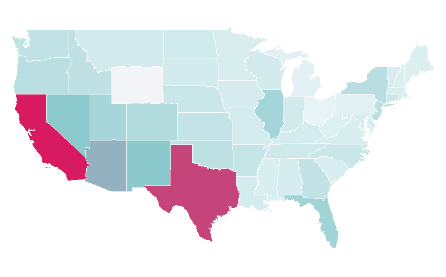 Affinity by region — Diego Boneta, United States