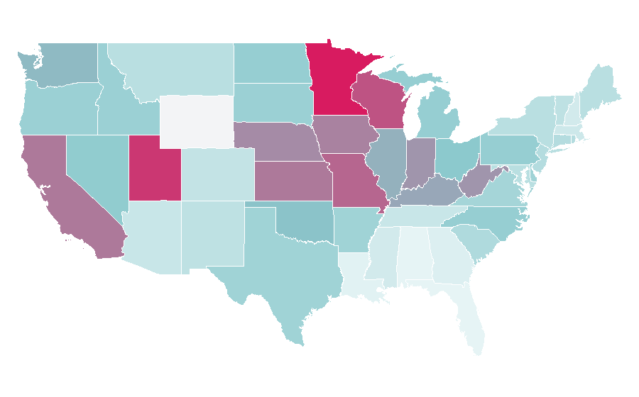 Affinity by region — Diet soda, United States