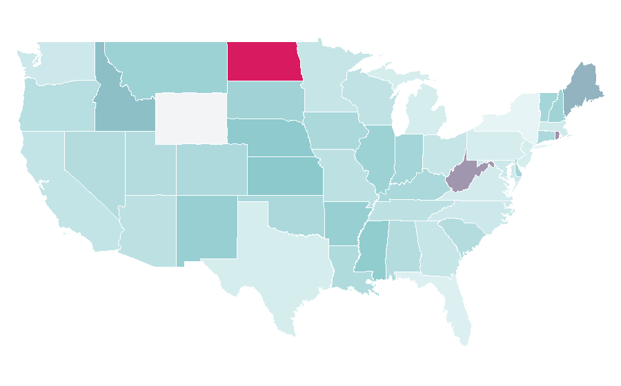 Affinity by region — Digital currency exchanger, United States