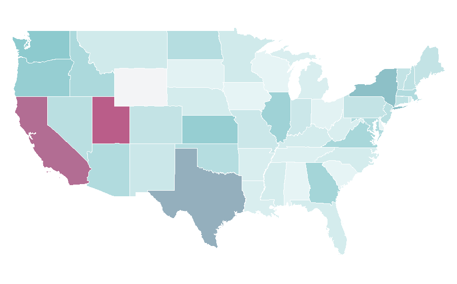 Affinity by region — Digital single-lens reflex camera, United States