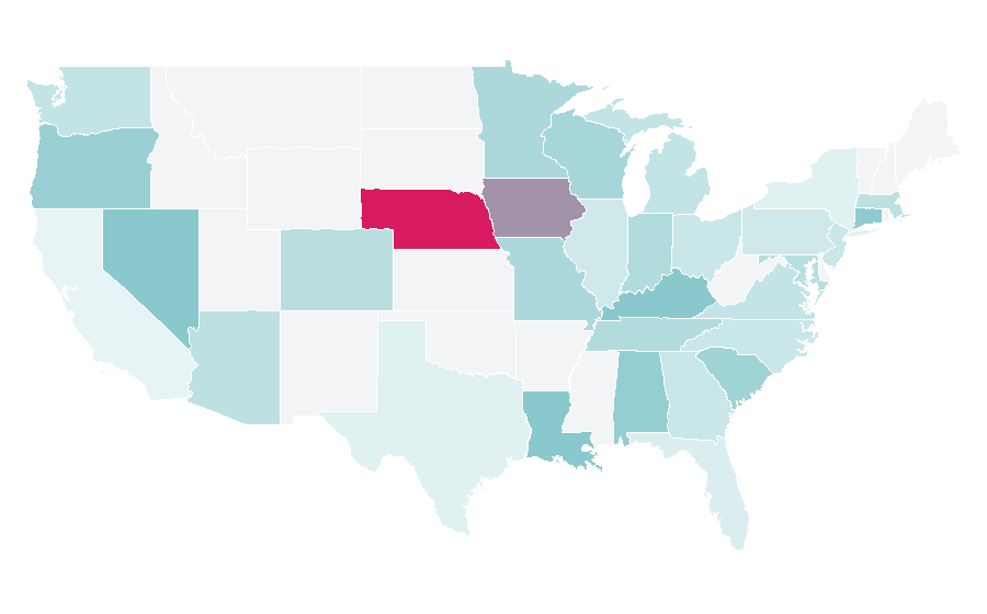 Affinity by region — Digital subchannel, United States