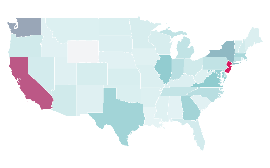 Affinität nach Region — Diljit Dosanjh, USA