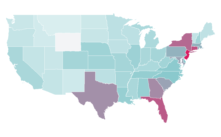 Affinität nach Region — Dining room, USA