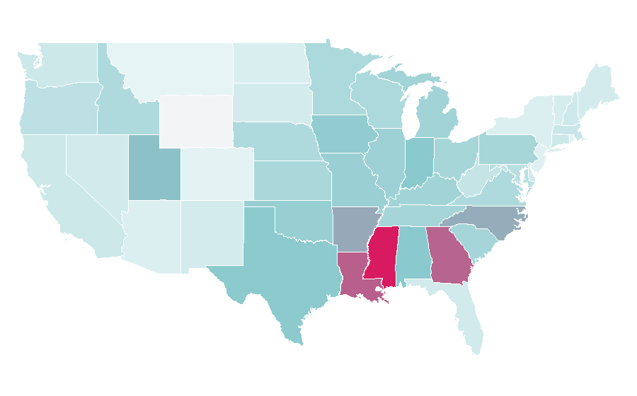 Affinity by region — Dinosaur Train, United States
