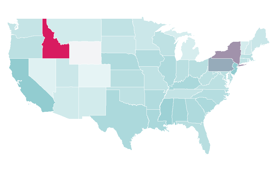 Affinity by region — Dip (food), United States