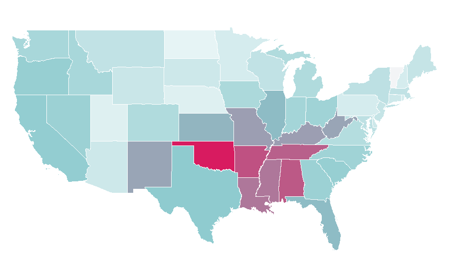 Affinité par région — Disco, États-Unis