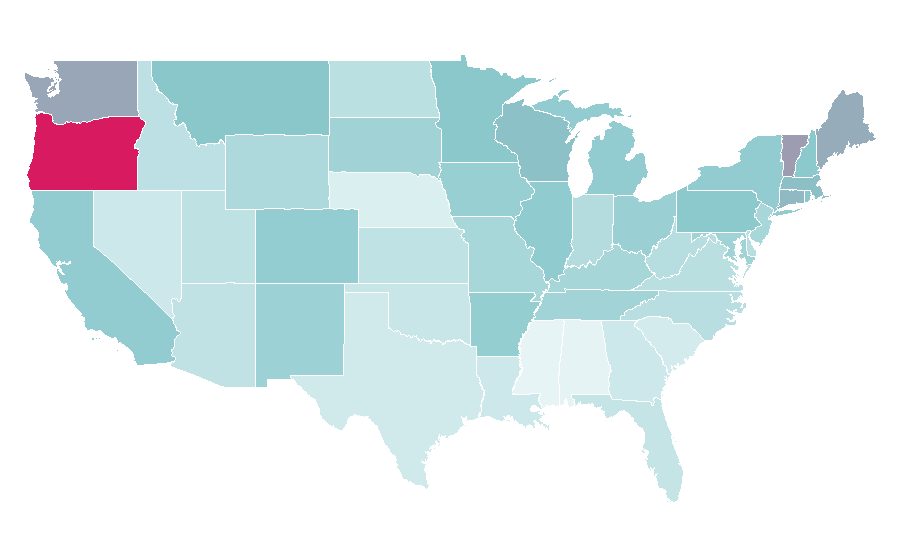 Affinity by region — Discogs, United States