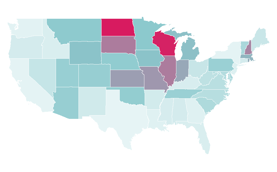 Affinity by region — Discover Card, United States