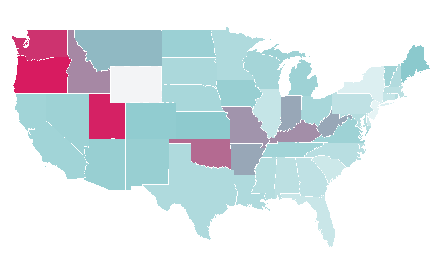 Affinity by region — Dishonored, United States