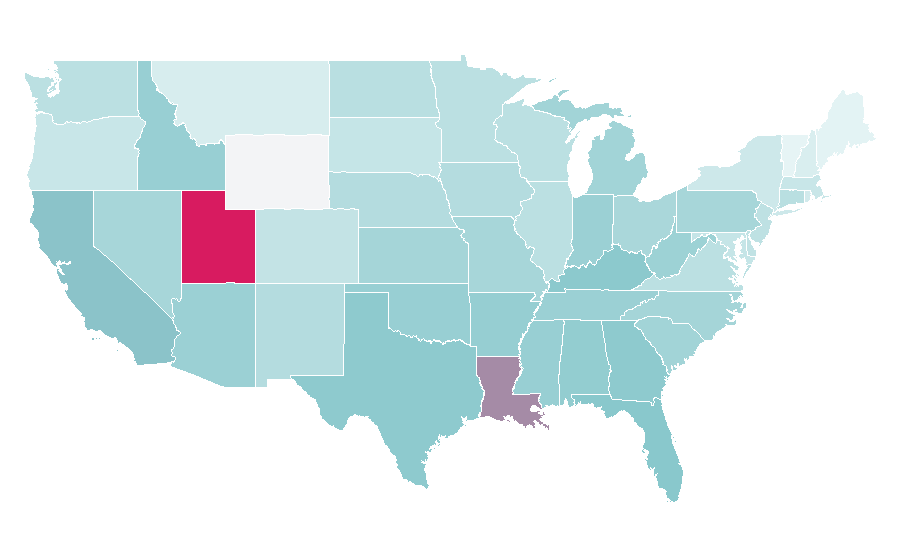 Affinité par région — Disney Princess, États-Unis