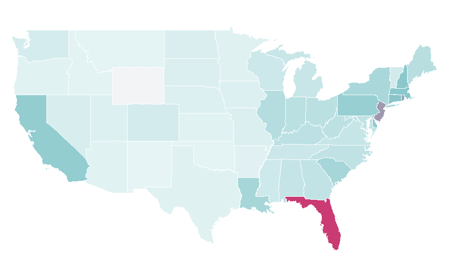 Affinity by region — Disney Vacation Club, United States