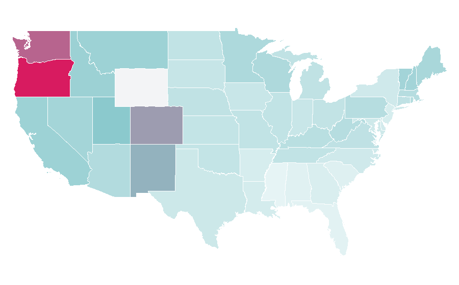 Affinity by region — Disturbia Clothing, United States