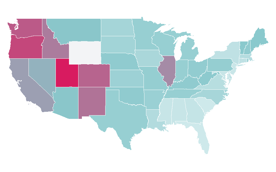 Affinity by region — Disturbia (film), United States