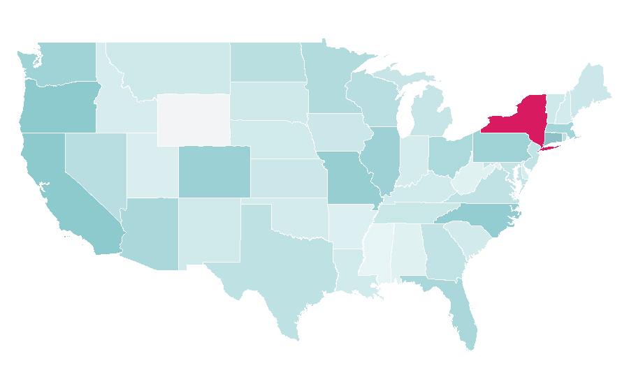 Affinity by region — Dive bar, United States