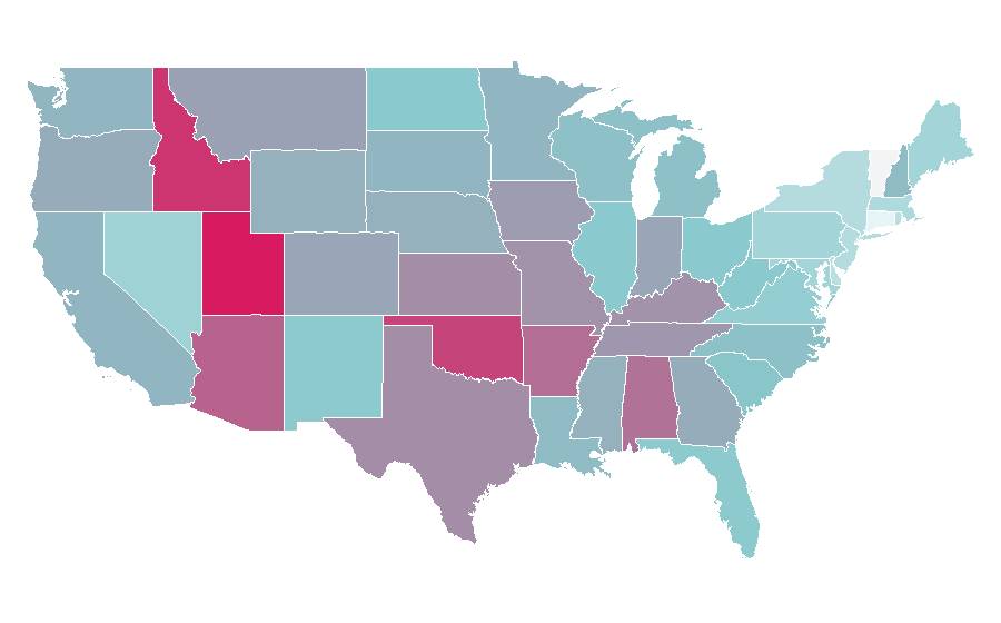 Affinity by region — Divergent (novel), United States