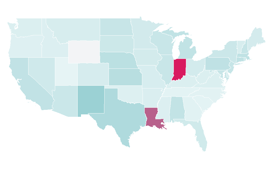 Affinity by region — Divine Mercy, United States