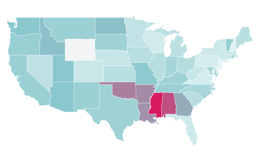Affinity by region — Divinity, United States