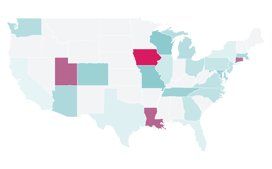 Affinity by region — Divisions of Bangladesh, United States