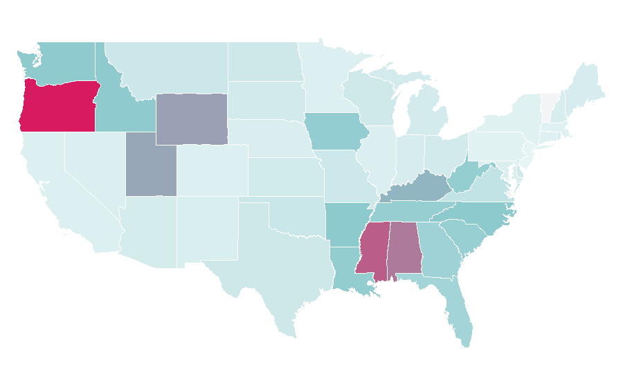 Affinity by region — Dixie, United States