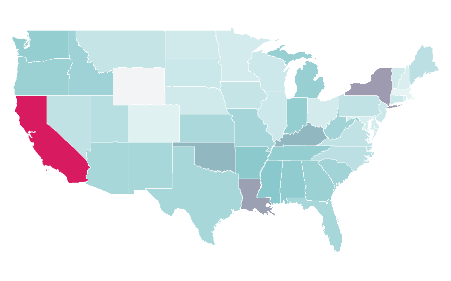Affinité par région — DIY (magazine), États-Unis