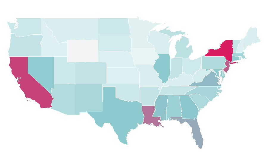 Affinity by region — DJ mixer, United States