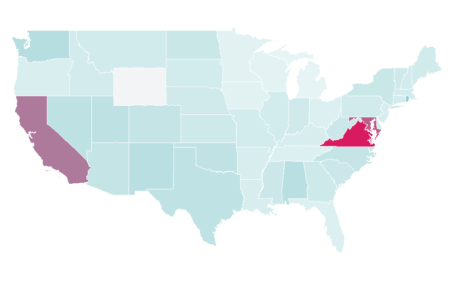 Affinity by region — D.O.D, United States