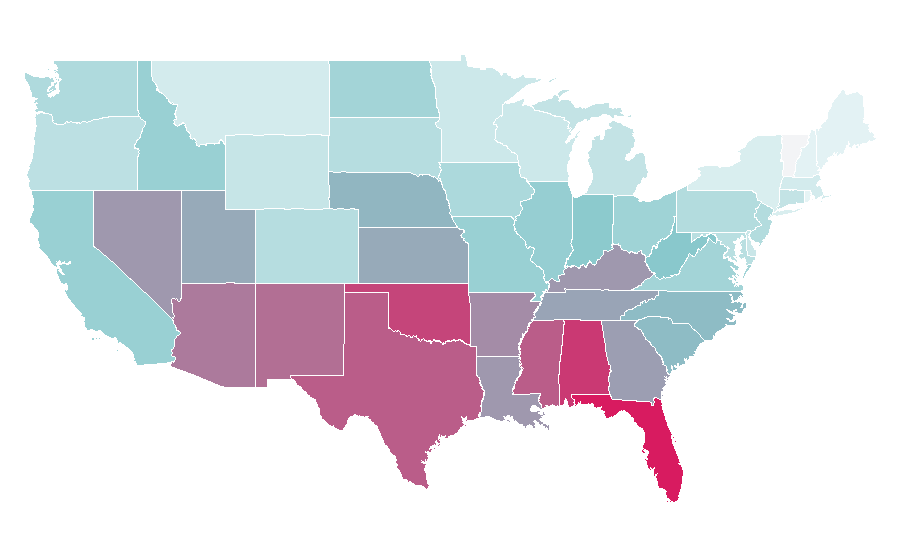 Affinity by region — Dodge Challenger, United States