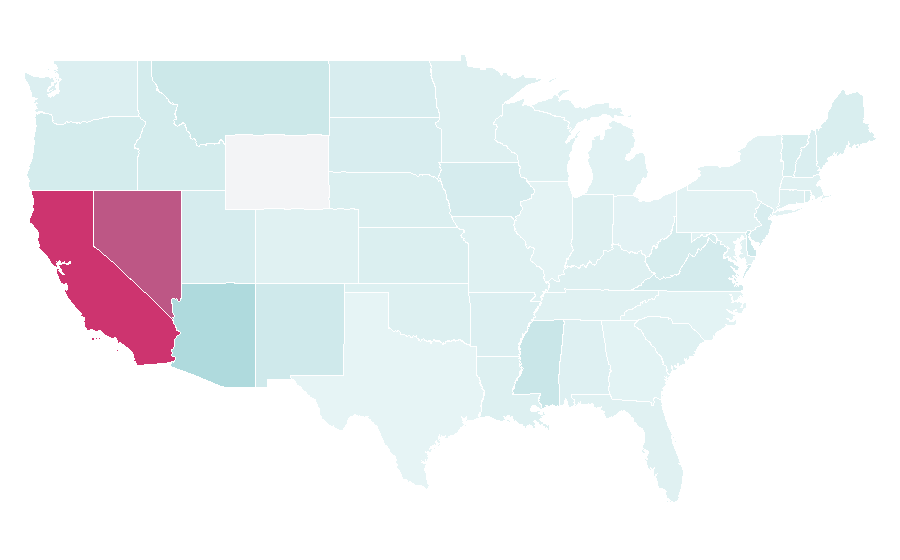 Affinity by region — Dodgers Nation, United States