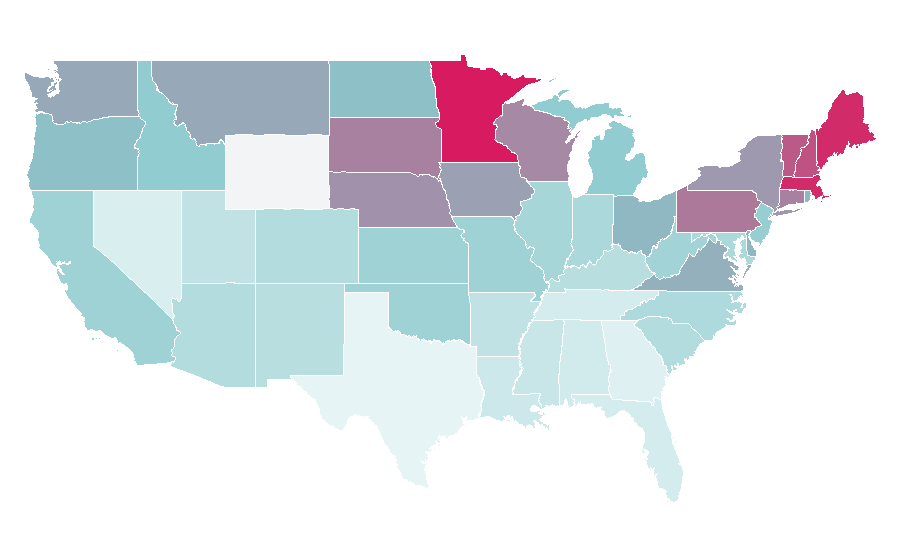 Affinity by region — Dodgy, United States
