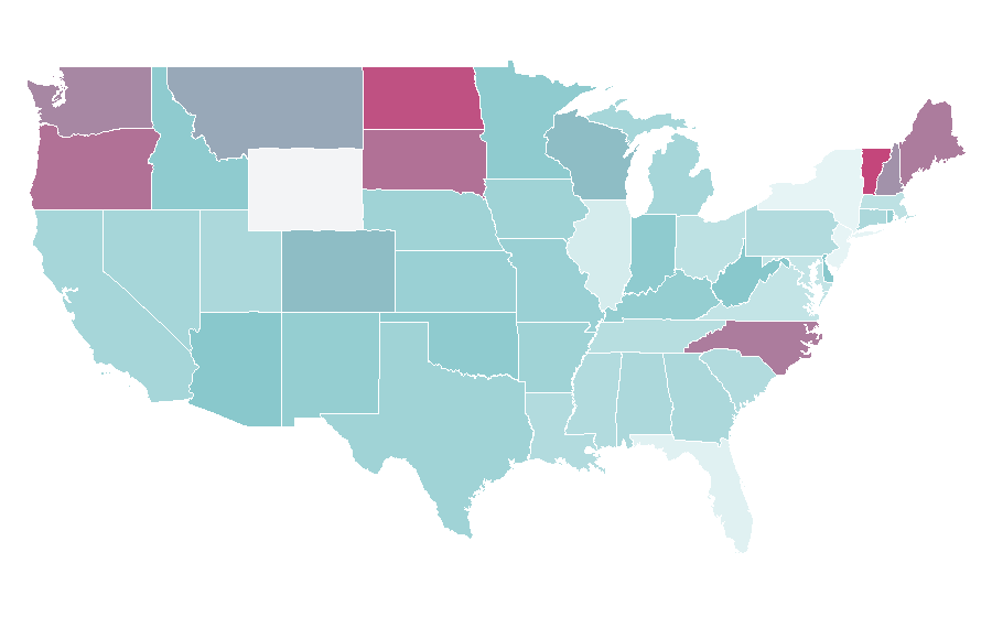 Affinity by region — Dog behavior, United States