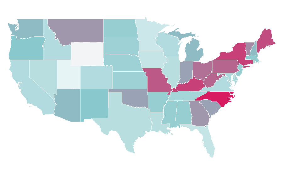 Affinity by region — Dog biscuit, United States