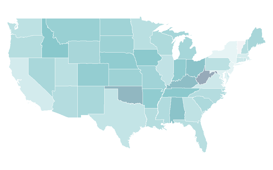 Affinity by region — Dog the Bounty Hunter, United States