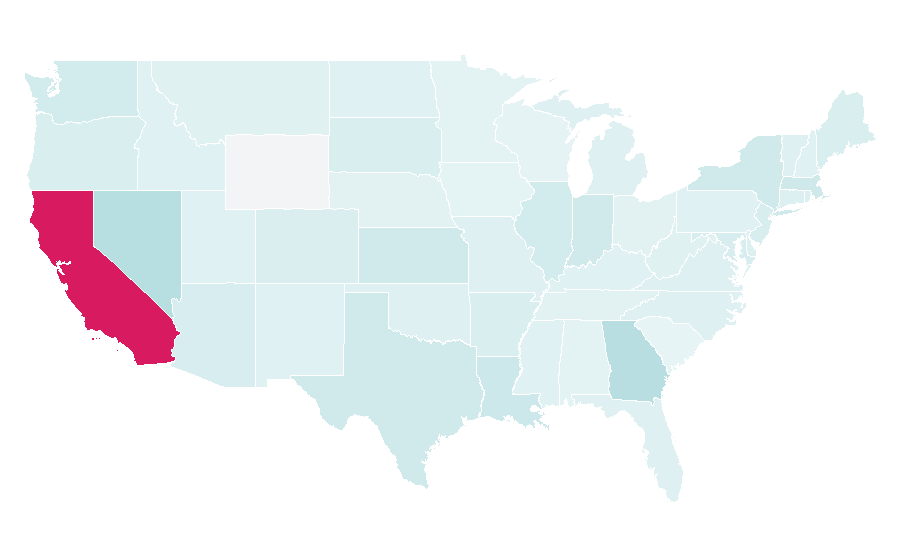Affinity by region — Dolby Laboratories, United States