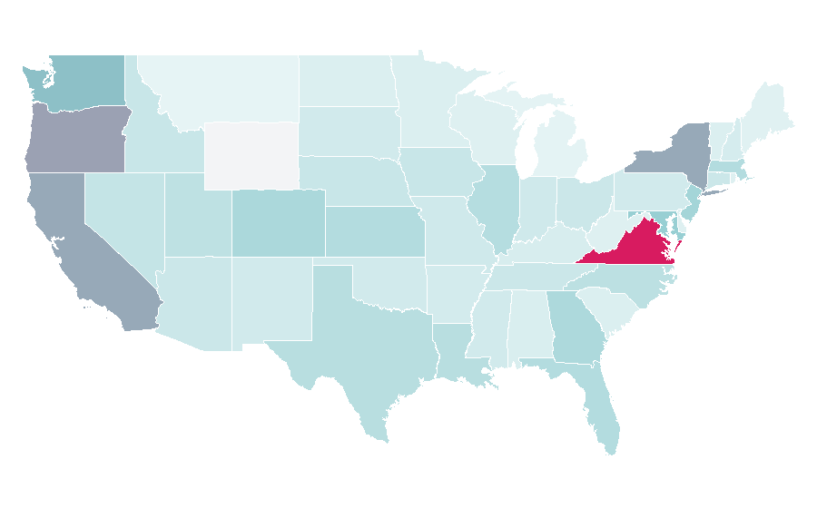Affinität nach Region — Domain Name System, USA