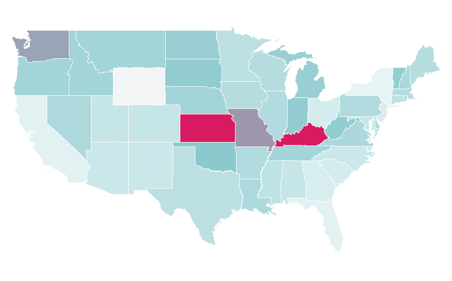 Affinity by region — Domestic rabbit, United States