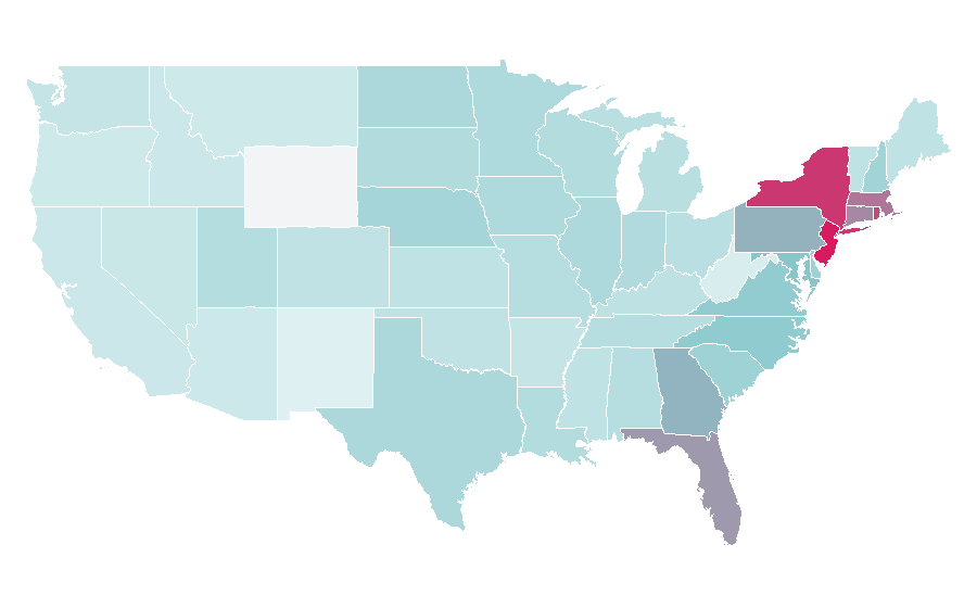 Affinité par région — Dominican Republic, États-Unis
