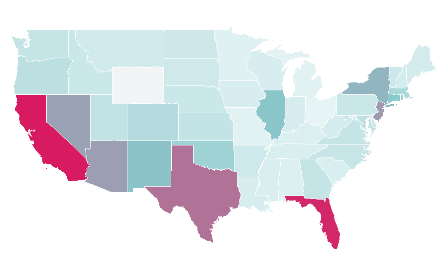 Affinity by region — Don Francisco (television host), United States