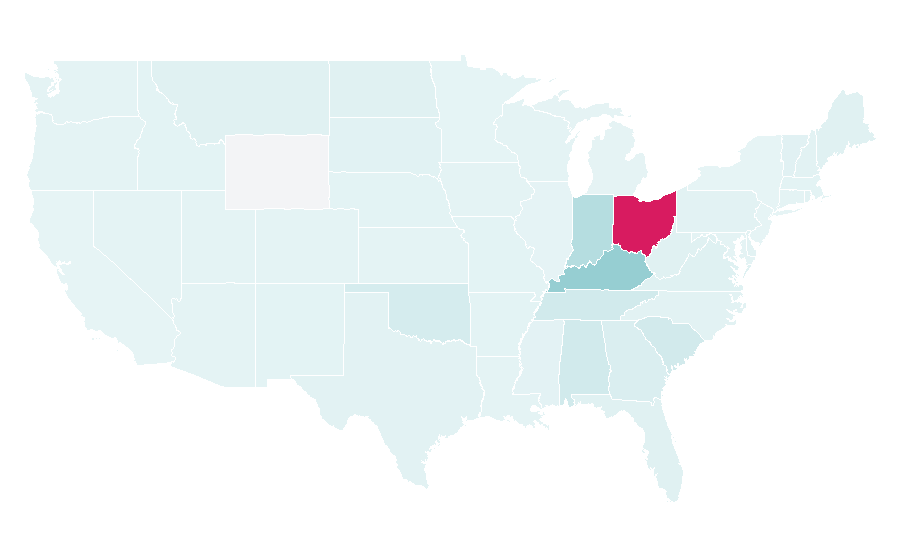 Affinity by region — Donatos Pizza, United States