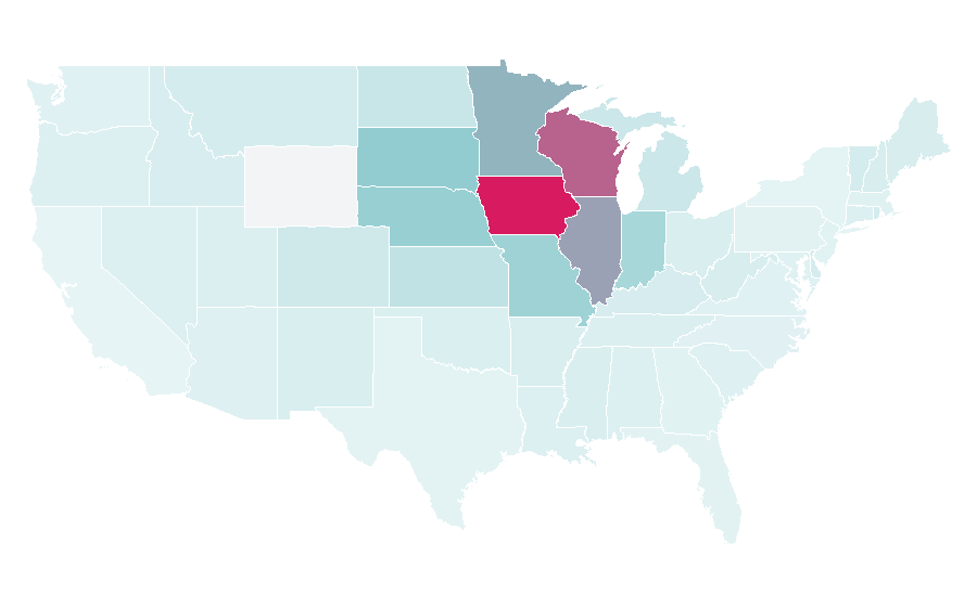 Affinity by region — Door County, Wisconsin, United States