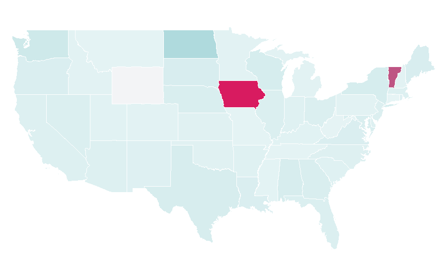 Affinity by region — Dots, United States