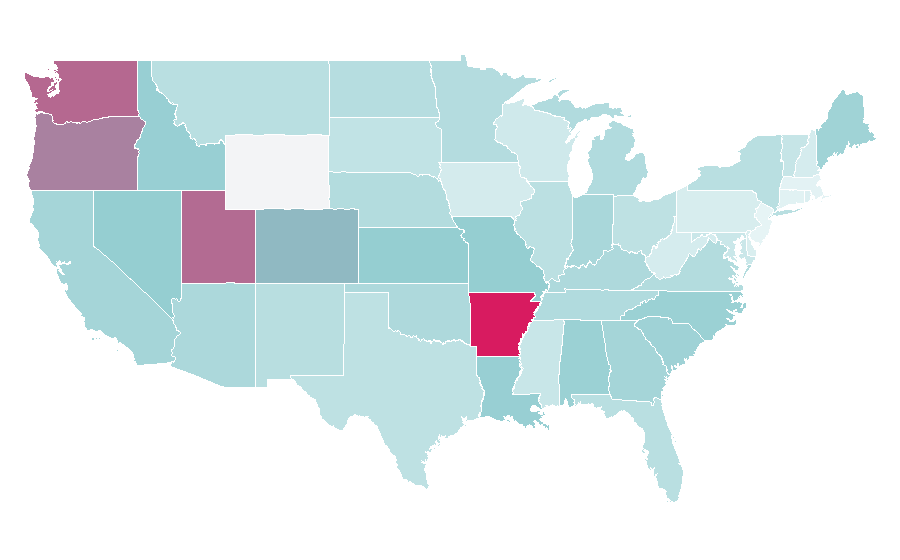 Affinité par région — Doughnut, États-Unis