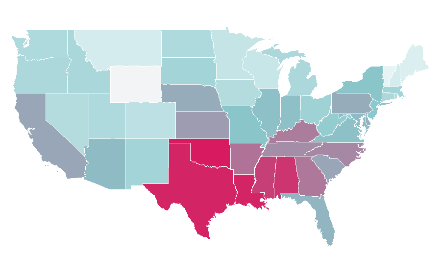 Affinity by region — Dove (chocolate), United States