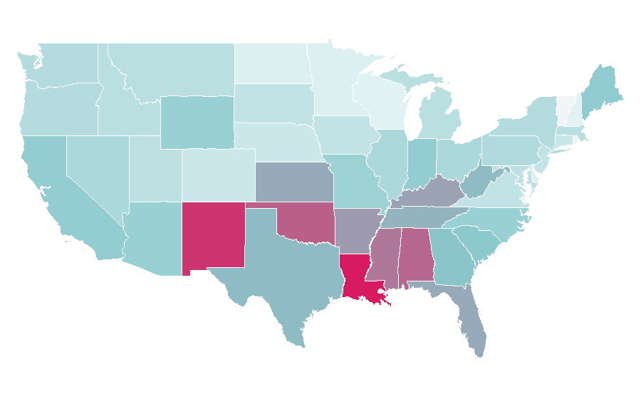 Affinity by region — Down (band), United States