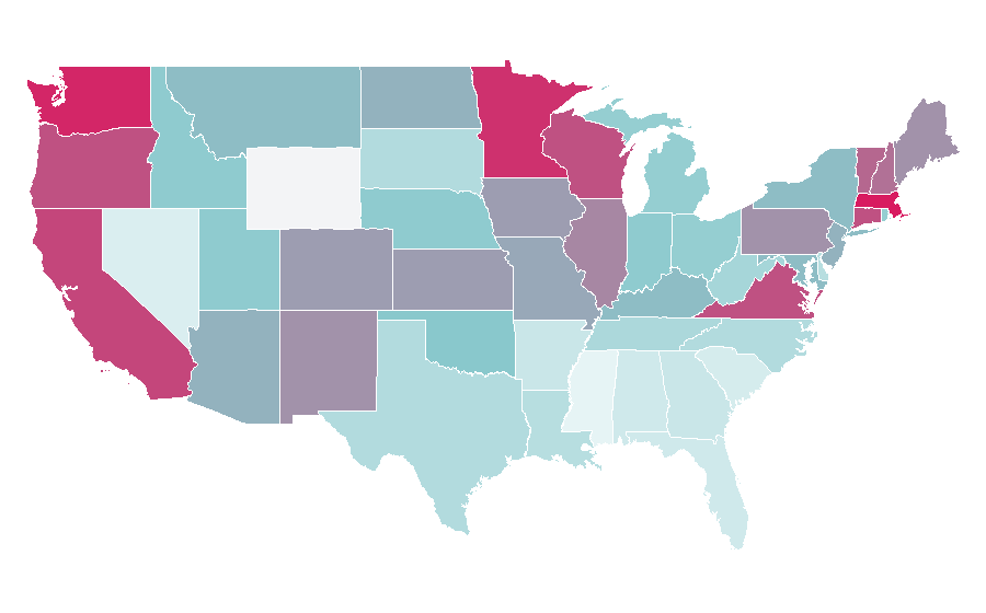 Affinity by region — Downfall (2004 film), United States